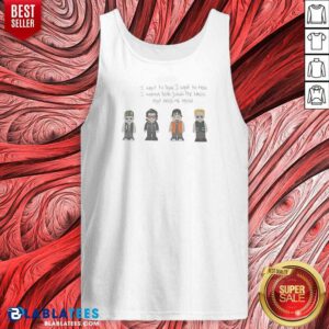 Awesome U2 Band Cartoon I Want To Run I Want To Hide I Wanna Tear Down The Walls Tank Top