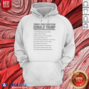 Funny Donald Trump Things I Trust More Than Donald Trump List Hoodie