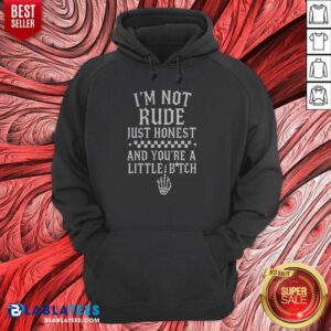 Funny I'M Not Rude Just Honest And You'Re A Little Bitch hoodie optimized for showcasing humor and honesty.