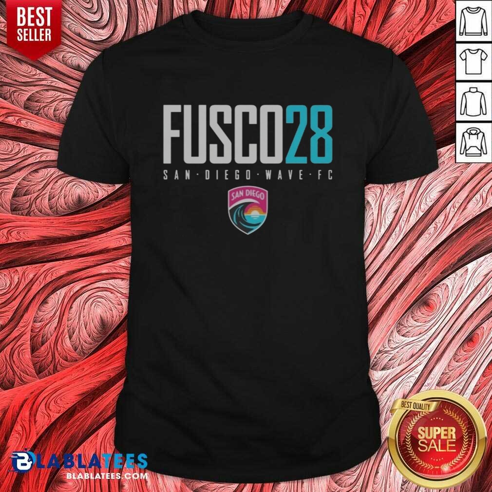 Good San Diego Wave FC Fusco 28 Text Logo San Diego Wave FC NWSL shirt optimized on Classic Shirt Good San Diego Wave FC Fusco 28 Text Logo San Diego Wave FC NWSL shirt optimized shown as a classic shirt preview