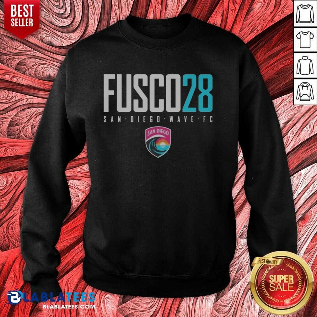 Good San Diego Wave FC Fusco 28 Text Logo San Diego Wave FC NWSL shirt optimized on Sweatshirt Good San Diego Wave FC Fusco 28 Text Logo San Diego Wave FC NWSL shirt optimized shown as a sweatshirt preview