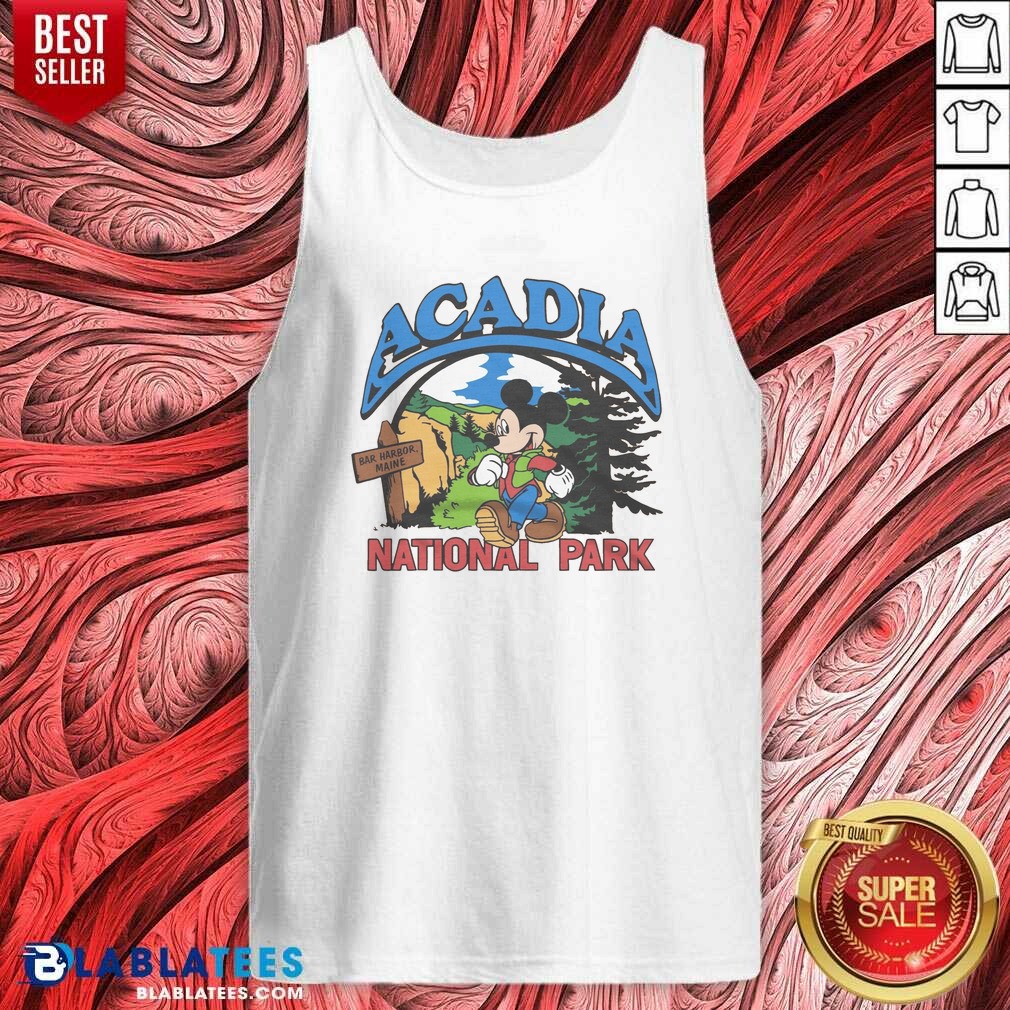 Hot Mickey Mouse Acadia National Park shirt optimized on Tank Top Hot Mickey Mouse Acadia National Park shirt optimized shown as a tank top preview