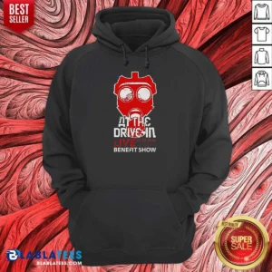 Pretty At The Drive In Fonda Theatre Hoodie hoodie optimized front view in charcoal gray with kangaroo pocket