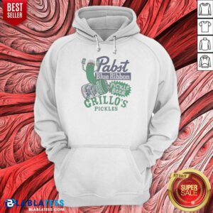 Pretty Grillos Pickles Pabst Blue Ribbon Pickle Beer Logo Hoodie
