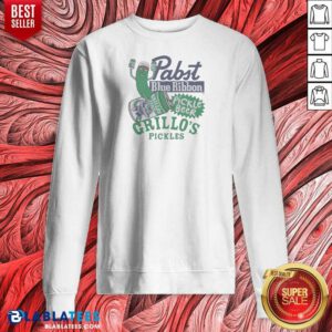 Pretty Grillos Pickles Pabst Blue Ribbon Pickle Beer Logo Sweatshirt