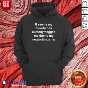 Pretty It Seems My Ex Wife Has Custodymogged Me Due To My Neglectmaxxing Text Hoodie