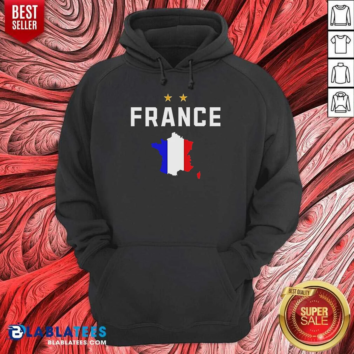 Top France Flag Soccer Hoodie