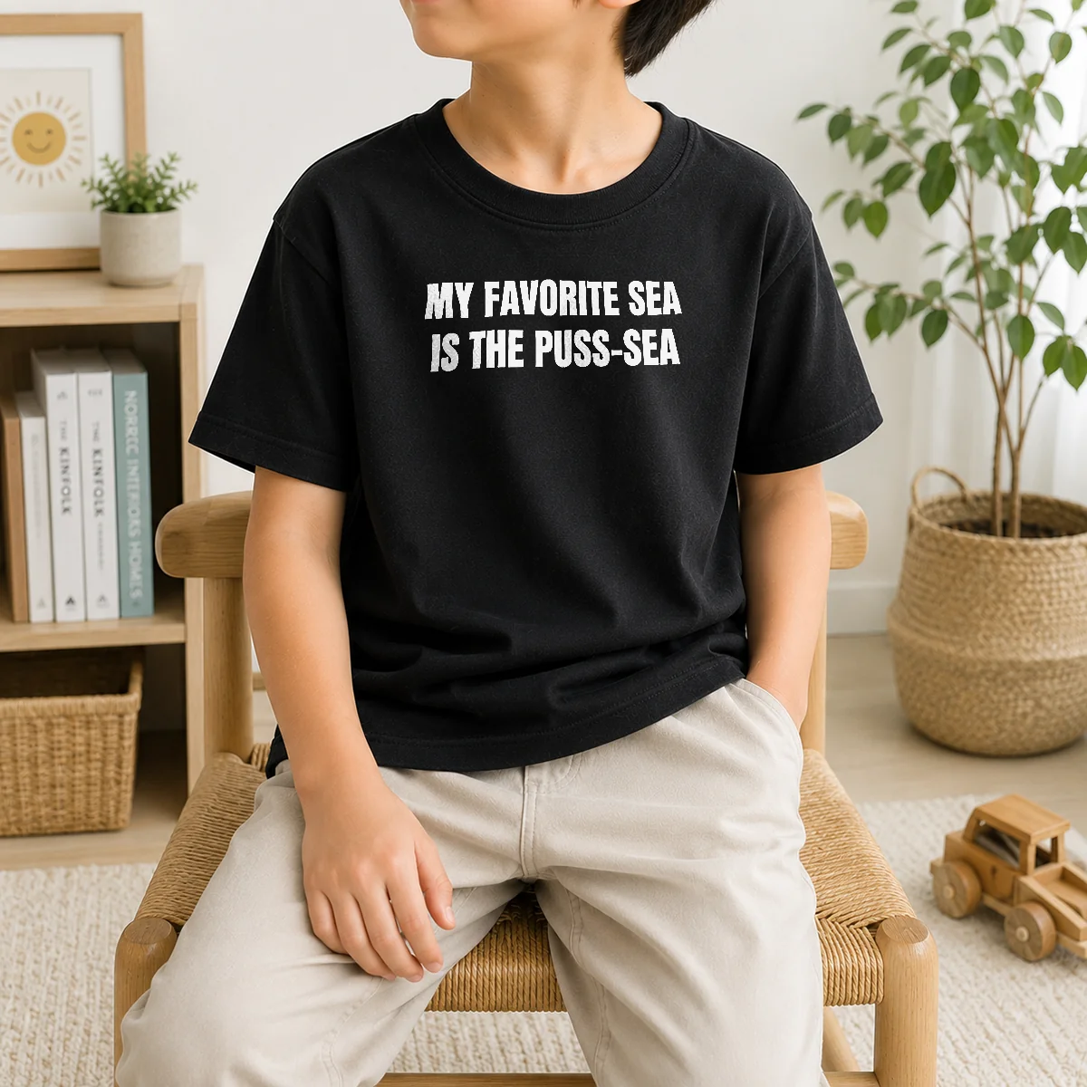 Hot Awesome My Favorite Sea Is The Puss Sea Kids T-Shirt
