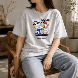 Hot Ben Rice New York Yankees MLB Ben Arroz Famous Arroz Con Pollo New York Baseball washed t shirt front view