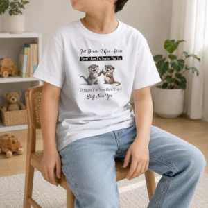 Nice Original Otters Just Because Give Advice Doesn'T Mean I'M Smarter Than You Kids T Shirt kid t shirt in white with colorful otter graphic