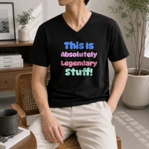 Nice Original This Is Absolutely Legendary Stuff Inspirational V-Neck Shirt