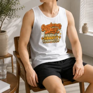 Official Grandparents Day Keepin It Groovy Tee Groovy Retro Tank Top