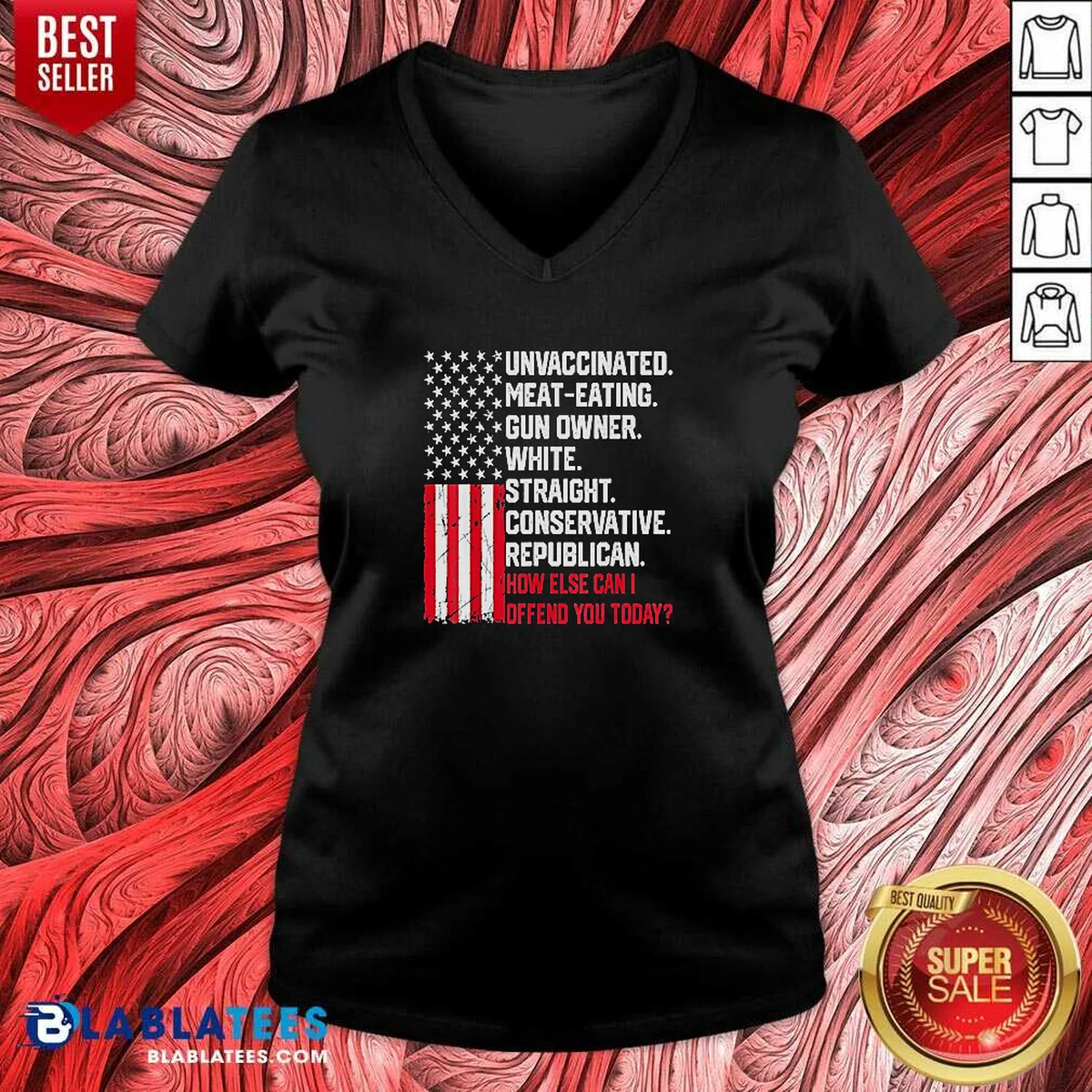 Original Unvaccinated Meat Eating Gun Owner V-Neck Shirt Original Unvaccinated Meat Eating Gun Owner V-Neck Shirt
