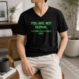Original You Are Not Human V-Neck Shirt