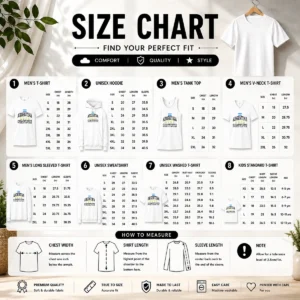 Size chart for Premium Argentina Champions FIFA World Cup 2026 showing measurements in inches and cm
