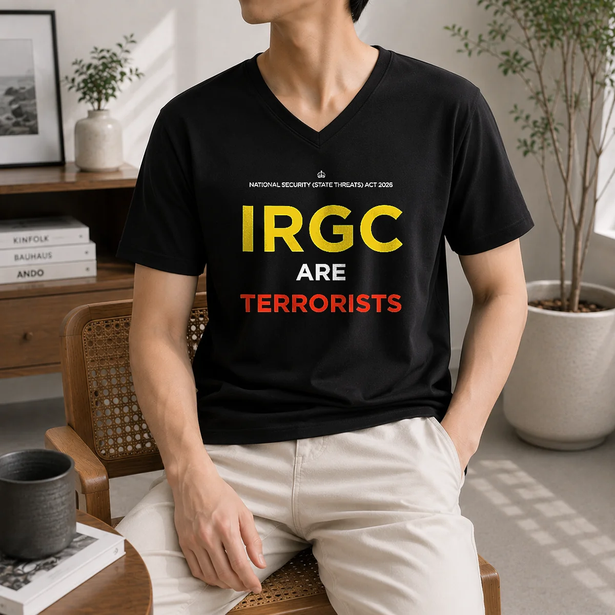 Premium Awesome IRGC Are Terrorists National V-Neck Shirt Premium Awesome IRGC Are Terrorists National V-Neck Shirt