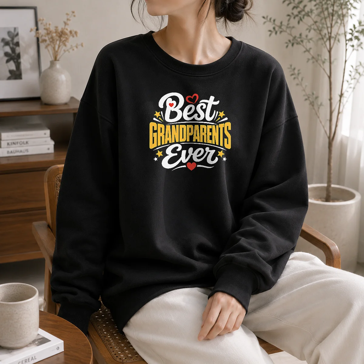 Premium Best Grandparents Ever Silhouette Sweater