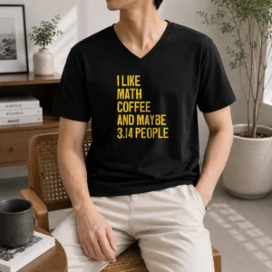 Premium Funny I Like Math Coffee And Maybe 314 People V-Neck Shirt