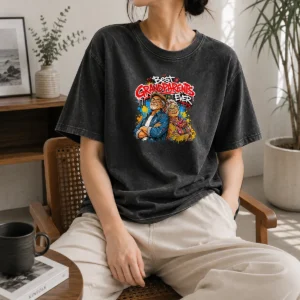 Premium Grandparents Day Best Grandparents Ever Graffiti Washed T-Shirt