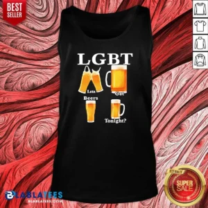Premium LGBT Lets Get Beers Tonight Beer Drinking Humor Tank Top
