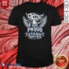 Premium Proud To Stand Together Eagle Line Art shirt optimized on a classic crew neck cotton tee in white