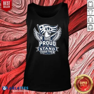 Premium Proud To Stand Together Eagle Line Art Tank Top