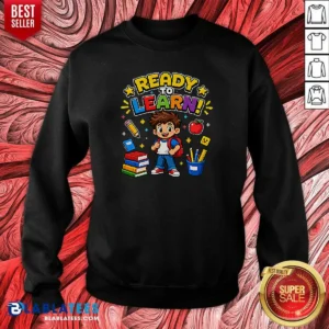 Pretty Back To School Ready To Learn Pixel Sweatshirt