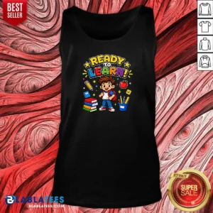 Pretty Back To School Ready To Learn Pixel Tank Top