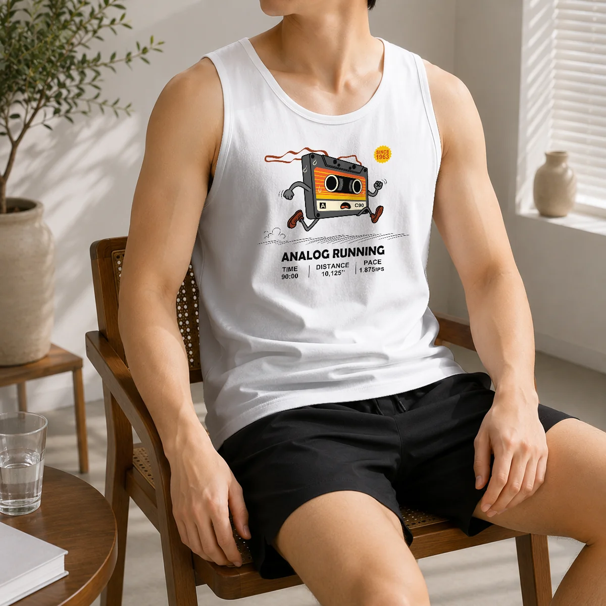 Top Analog Running Tank Top