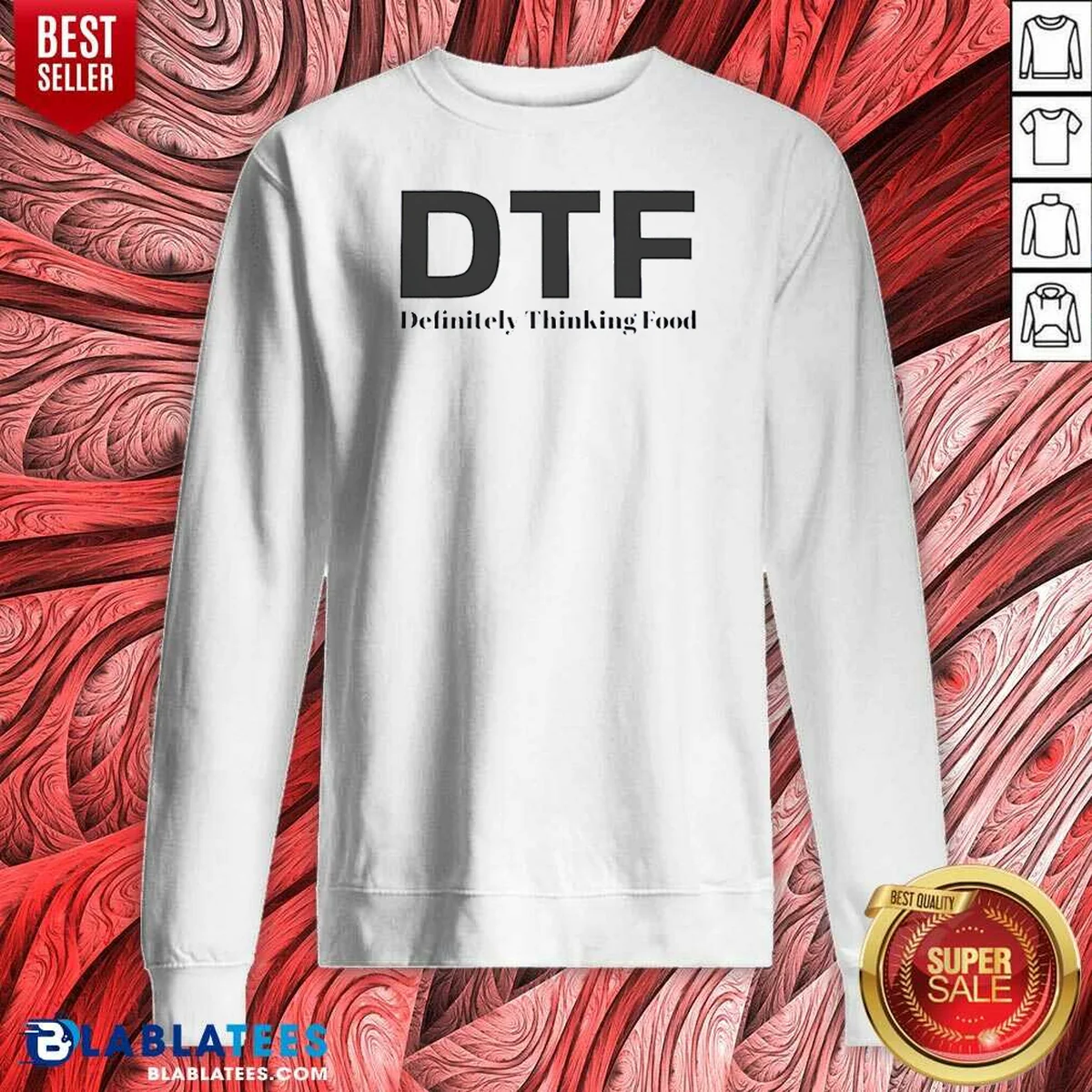 Top DTF Definitely Thinking Food Foodie Sweatshirt Top DTF Definitely Thinking Food Foodie Sweatshirt