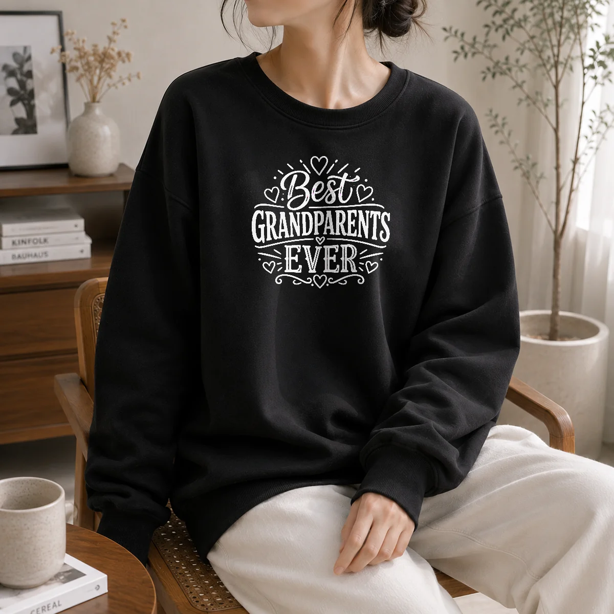 Top Funny Best Grandparents Ever Line Art Sweater