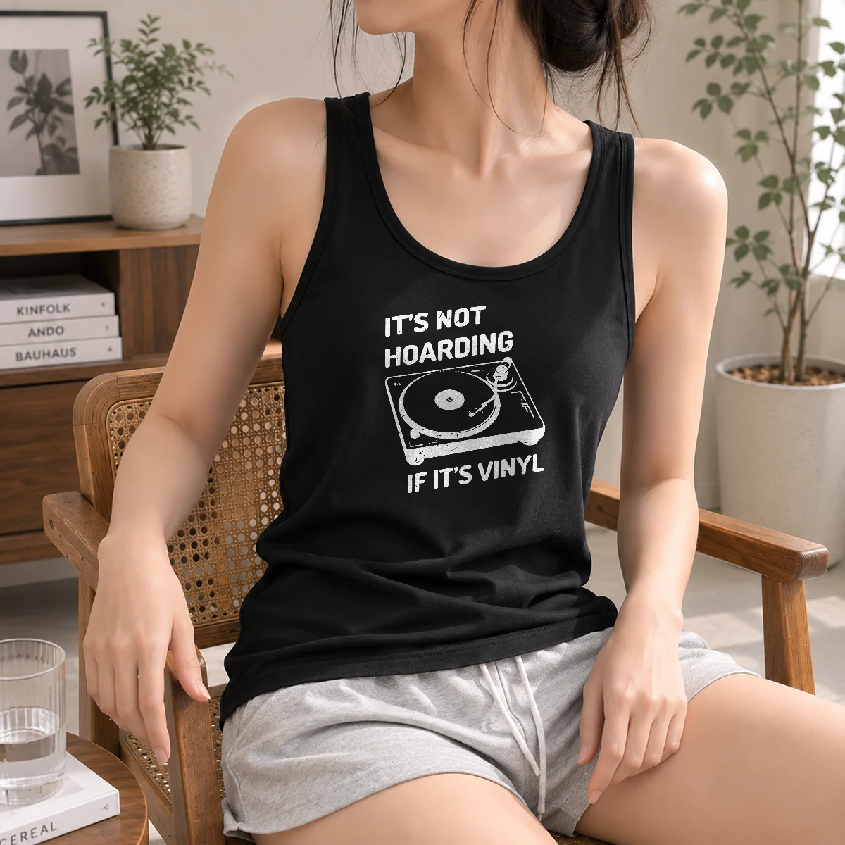 Top Pretty It'S Not Hoarding If It'S Vinyl Tank Top