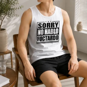 Funny Sorry No Hablo Fuctardo Sarcastic Language Barrier Tank Top