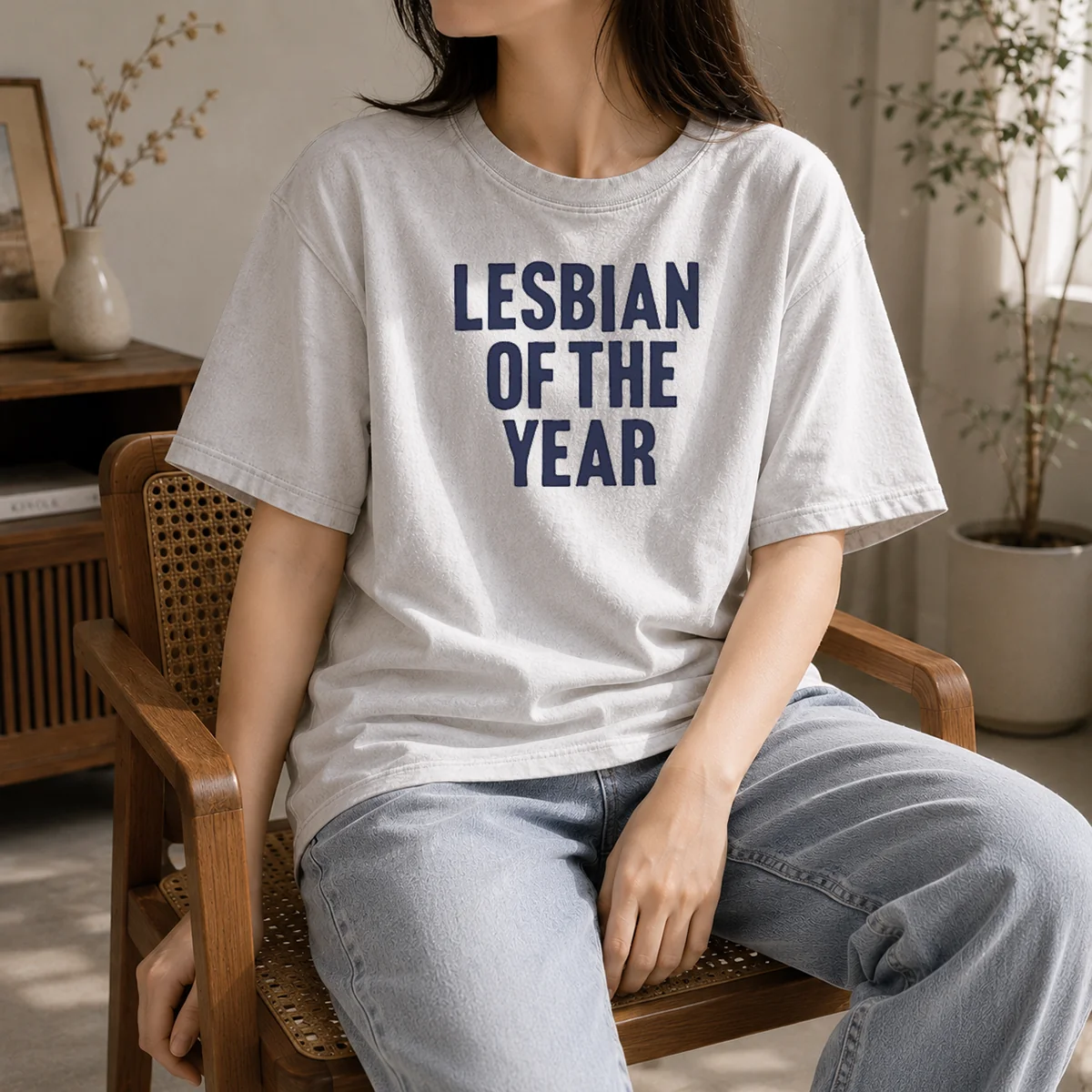 Good Awesome Top Loty Lesbian Of The Year Washed T-Shirt