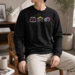 Hot Boxers Princess And Dinosaur Neon Icons Long Sleeve Shirt