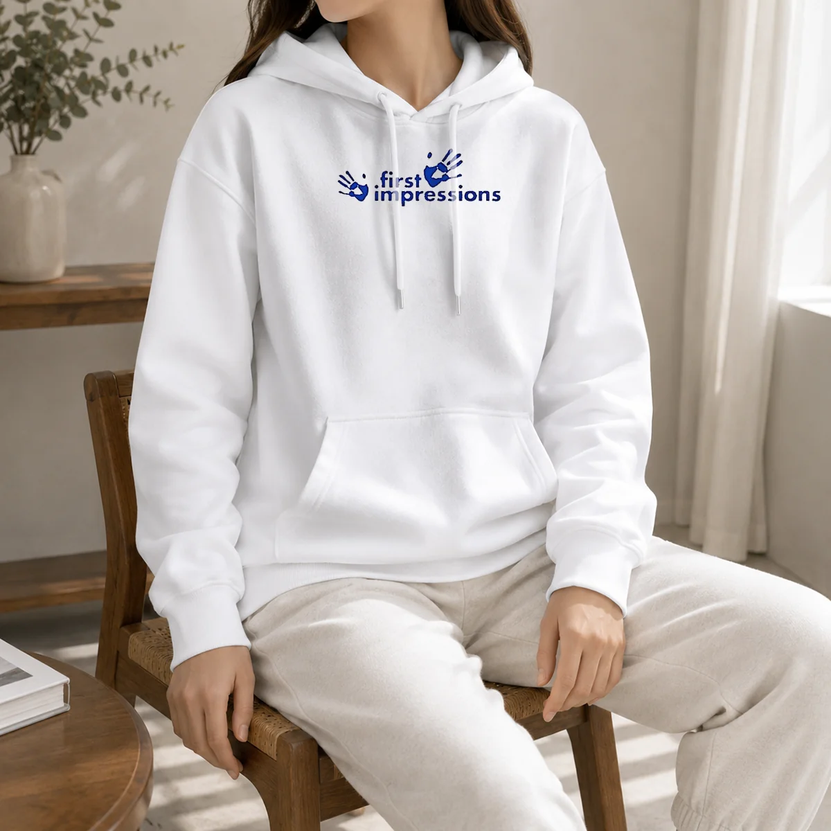 Hot Funny First Impressions Handprint Logo Hoodie