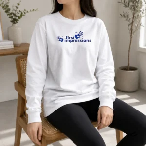 Hot Funny First Impressions Handprint Logo Long Sleeve Shirt