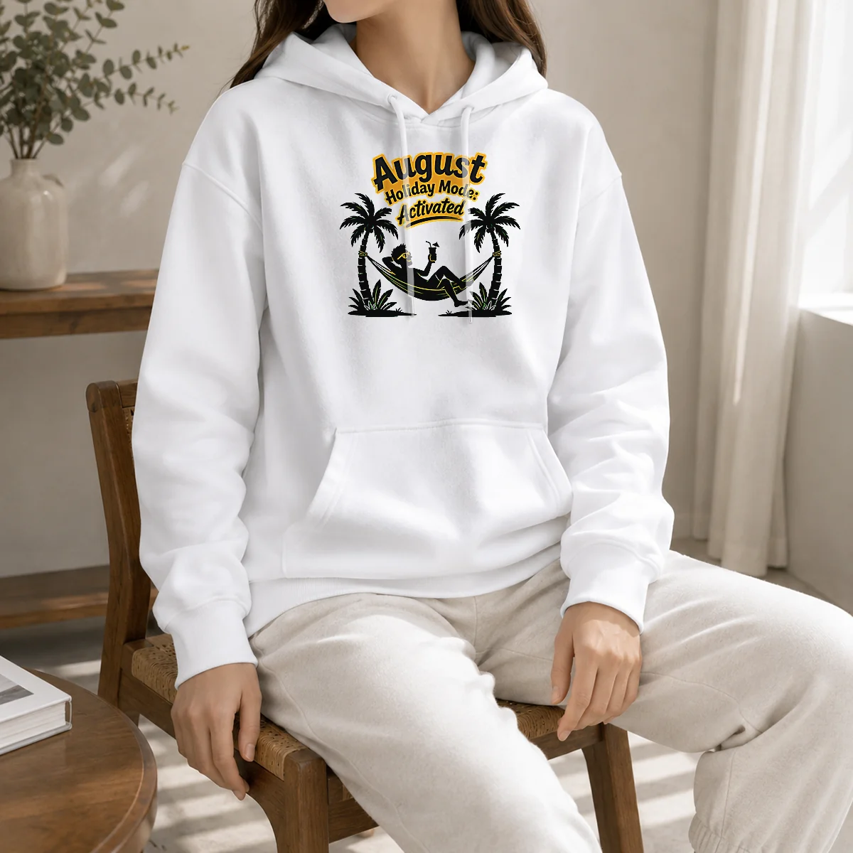 Hot Official August Holiday Silhouette For Proud Summer Relaxers Hoodie
