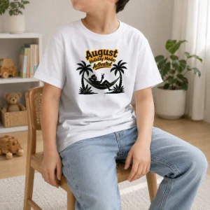 Hot Official August Holiday Silhouette For Proud Summer Relaxers Kids T-Shirt