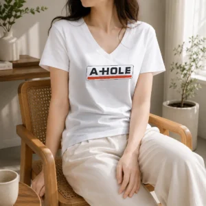 Official A Hole Sarcastic Insult Slang V-Neck Shirt