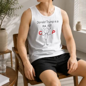 Official Awesome Donald Trump Is A Racist Cop Political Satire Tank Top