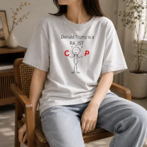 Official Awesome Donald Trump Is A Racist Cop Political Satire Washed T-Shirt