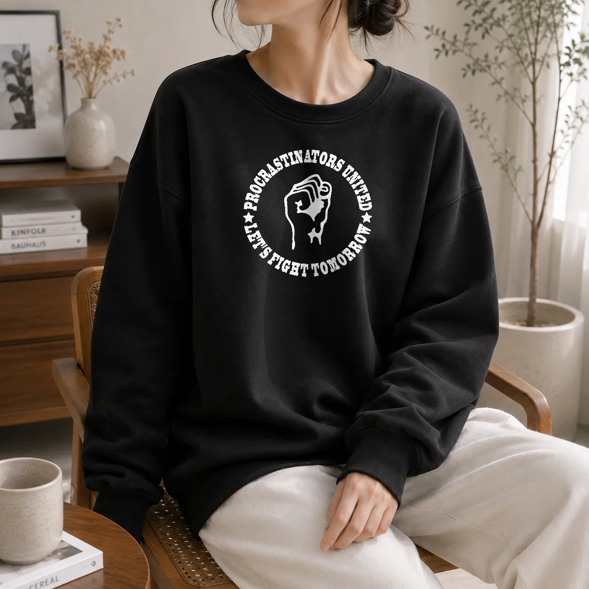 Premium Good Procrastinators Union Let'S Fight Tomorrow Geek Sweater