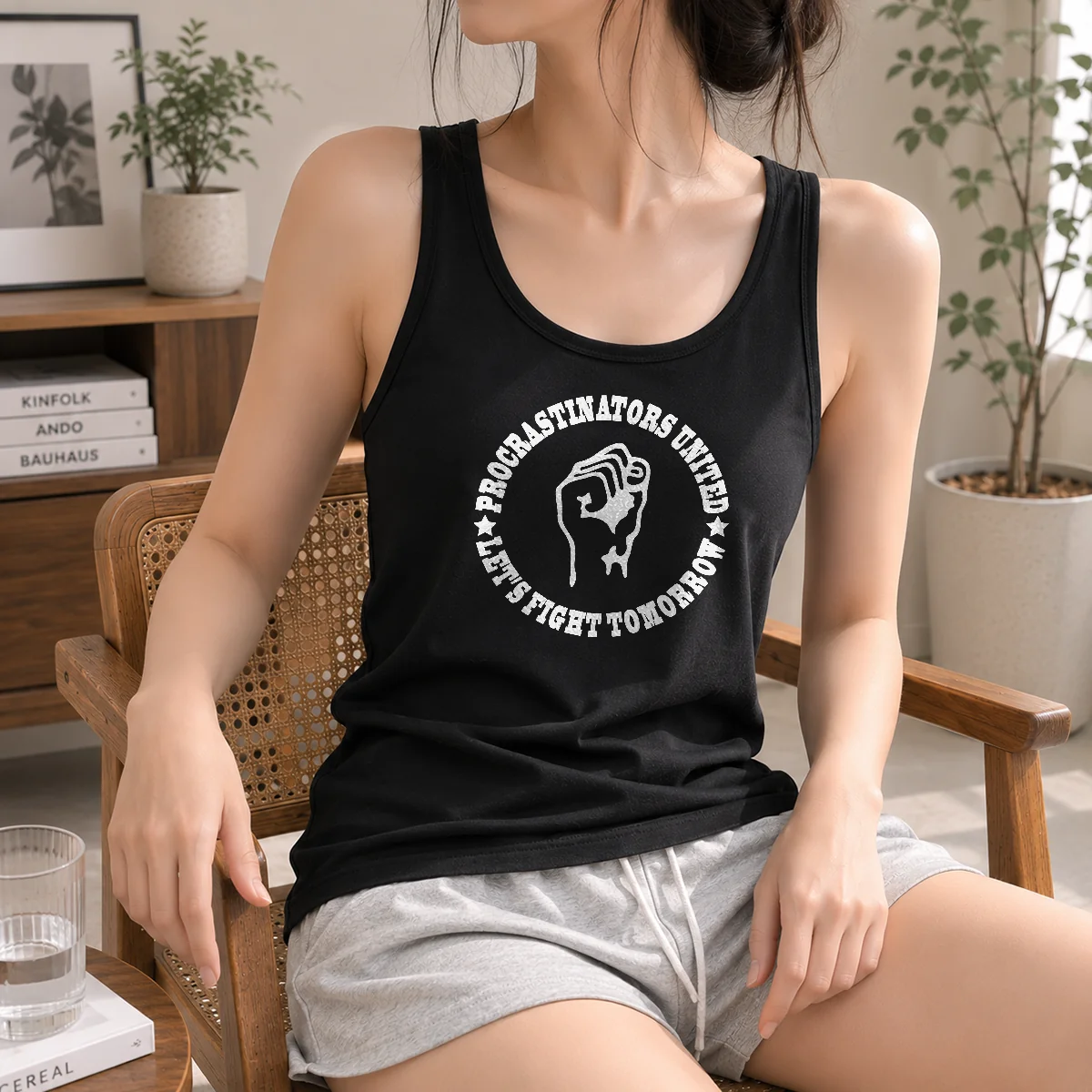 Premium Good Procrastinators Union Let'S Fight Tomorrow Geek Tank Top
