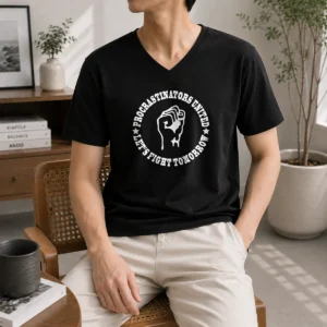 Premium Good Procrastinators Union Let'S Fight Tomorrow Geek V-Neck Shirt