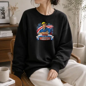Premium Hot Patriotic Labour Day Worker Pop Art Sweater