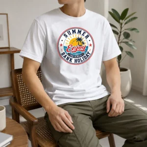 Premium Vintage Badge Summer Bank Holiday Enjoy Relax Palm