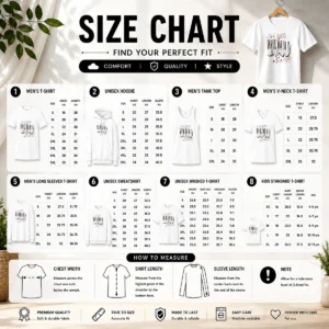 Size chart for Premium You'Re A Spark In The Dark with measurements in inches and cm to help choose the right fit