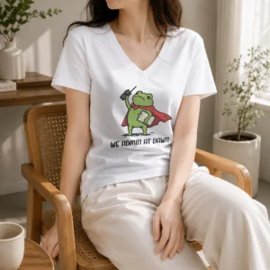 Pretty Hot We Admin At Dawn Assistant Principal Frog V-Neck Shirt