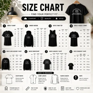 Size chart for Pretty The Universe Is Made Up Of Protons Neutrons Electrons And Morons with measurements in inches and cm to help choose the right fit